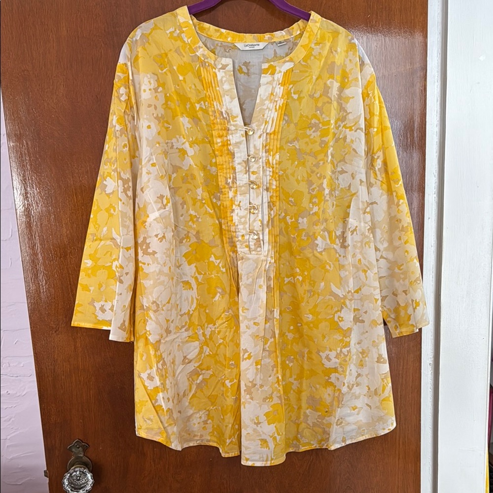 Absolutely Beautiful Liz Claiborne 100% Cotton Tunic, size 3X